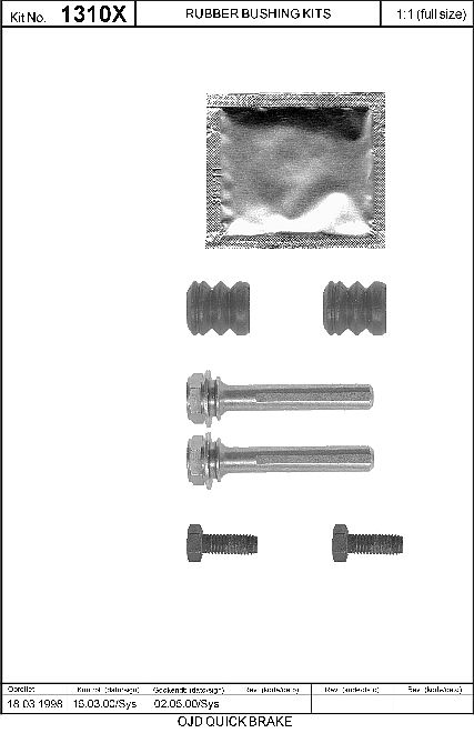 Styrbussningssats med bult