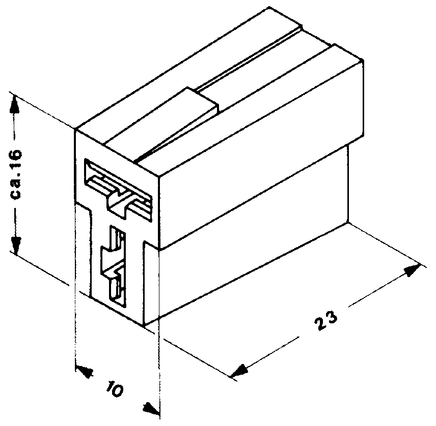 Hylsisolator 2-pol. vinklad