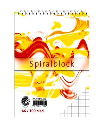 Spiralblock A6, rutat