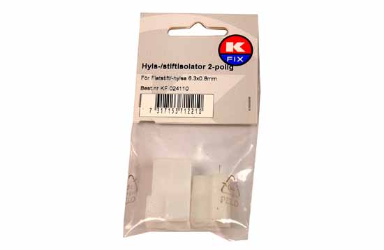 Hyls-/stiftisolator 2-polig