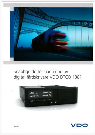 Guide till VDO DTCO 1381