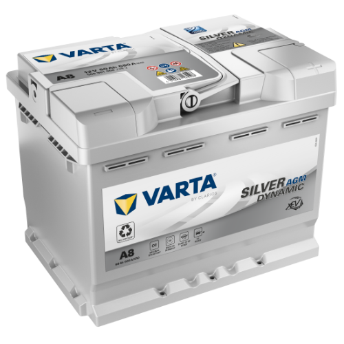 Batteri A8 Silver Dynamic AGM